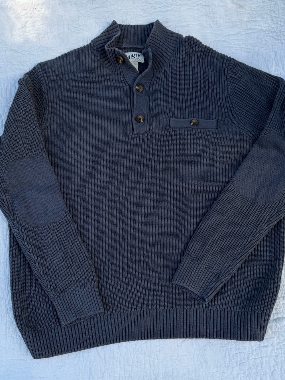 Duluth Trading Co. Men’s XL Gray Quarter-Zip/Mock Neck Sweater